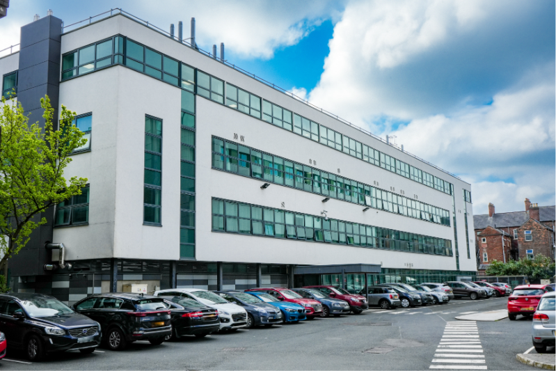 Exterior photograph of the Whitla Medical Building